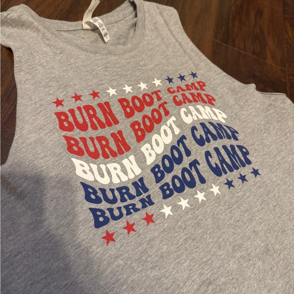 Burn Boot Camp Graphic Grey Tank Top - Women's Sleeveless - Picture 2 of 4